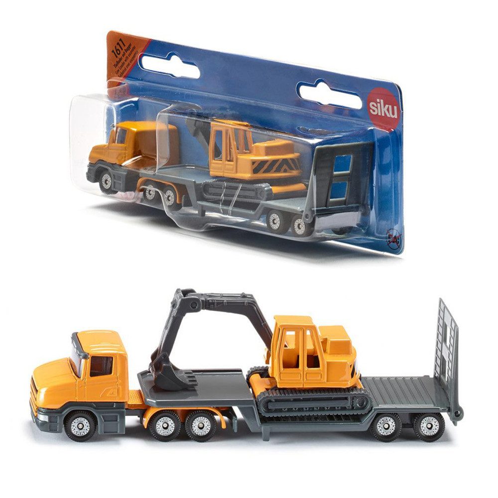 SIEPER Modellauto siku LKW Tieflader mit Bagger