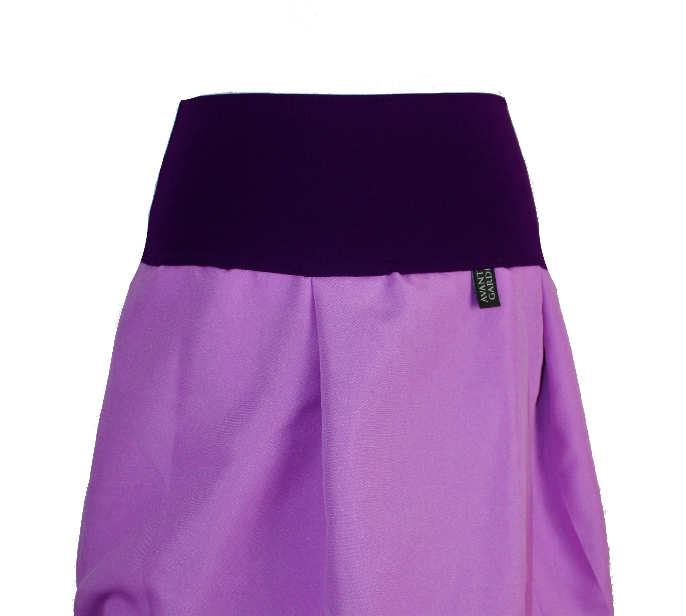 dunkle design Ballonrock A-Linie 51cm Lilac Violett Bund aus Jersey