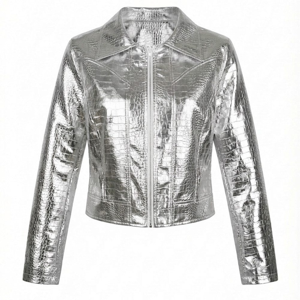 Wilbers Kostüm Festival Jacke Kroko metallisch silber Damen günstig online kaufen
