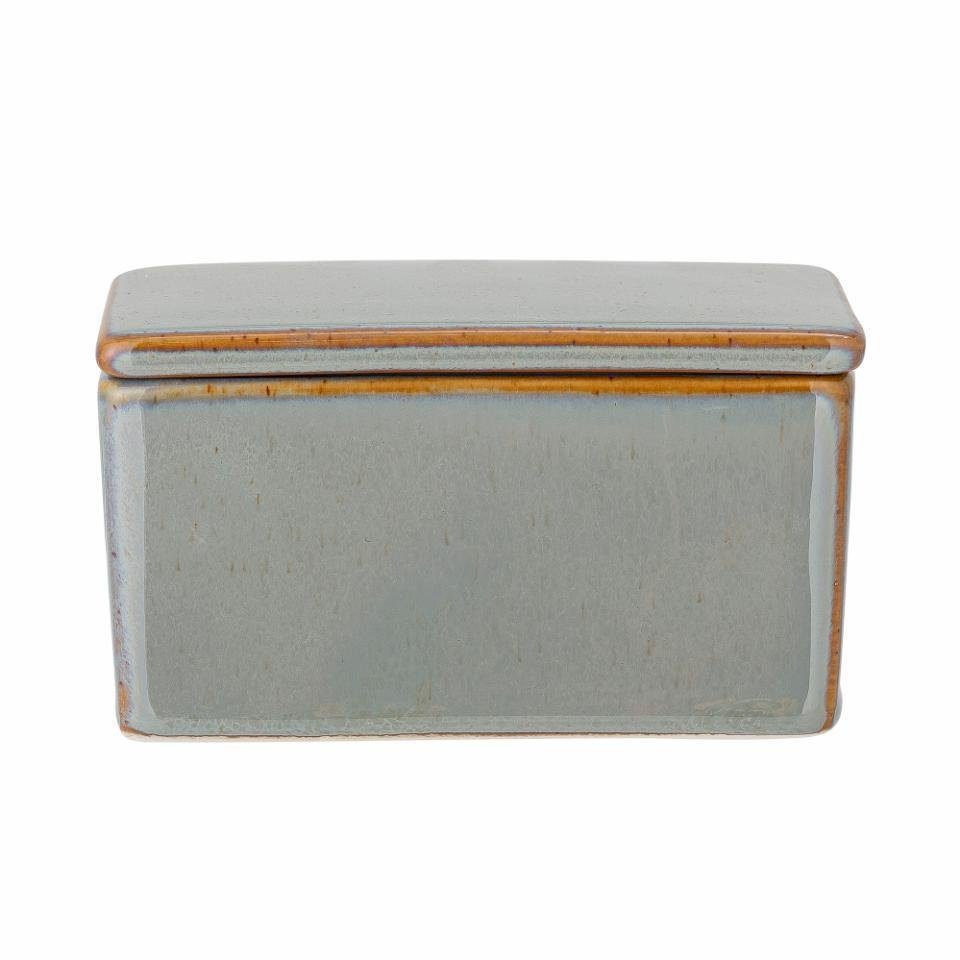Bloomingville Butterdose Pixie Butter Box, Steingut mit Deckel Butterbox Butterkästchen dänisches Design Grün