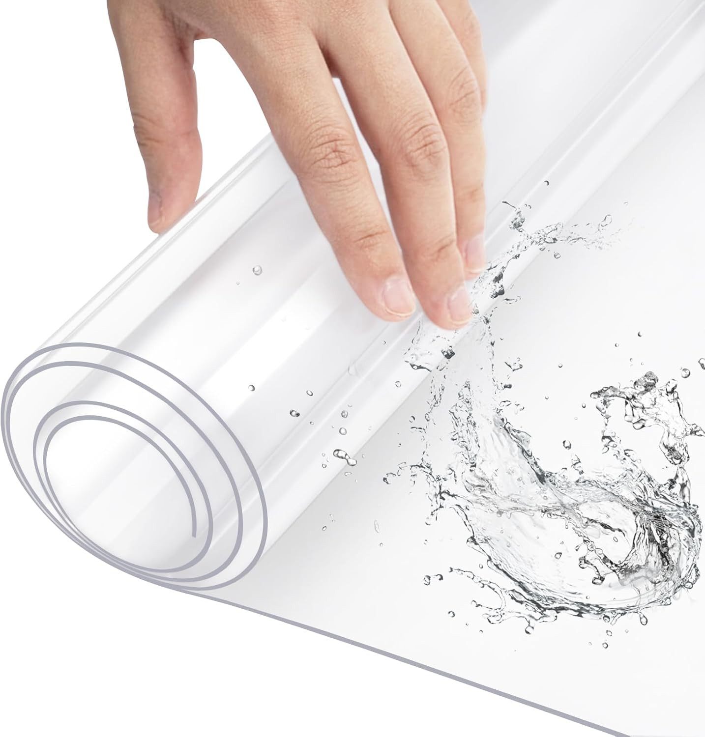 Woltu Tischdecke (1-tlg), 2 mm Wasserdicht Durchsichtige Tischfolie aus PVC günstig online kaufen