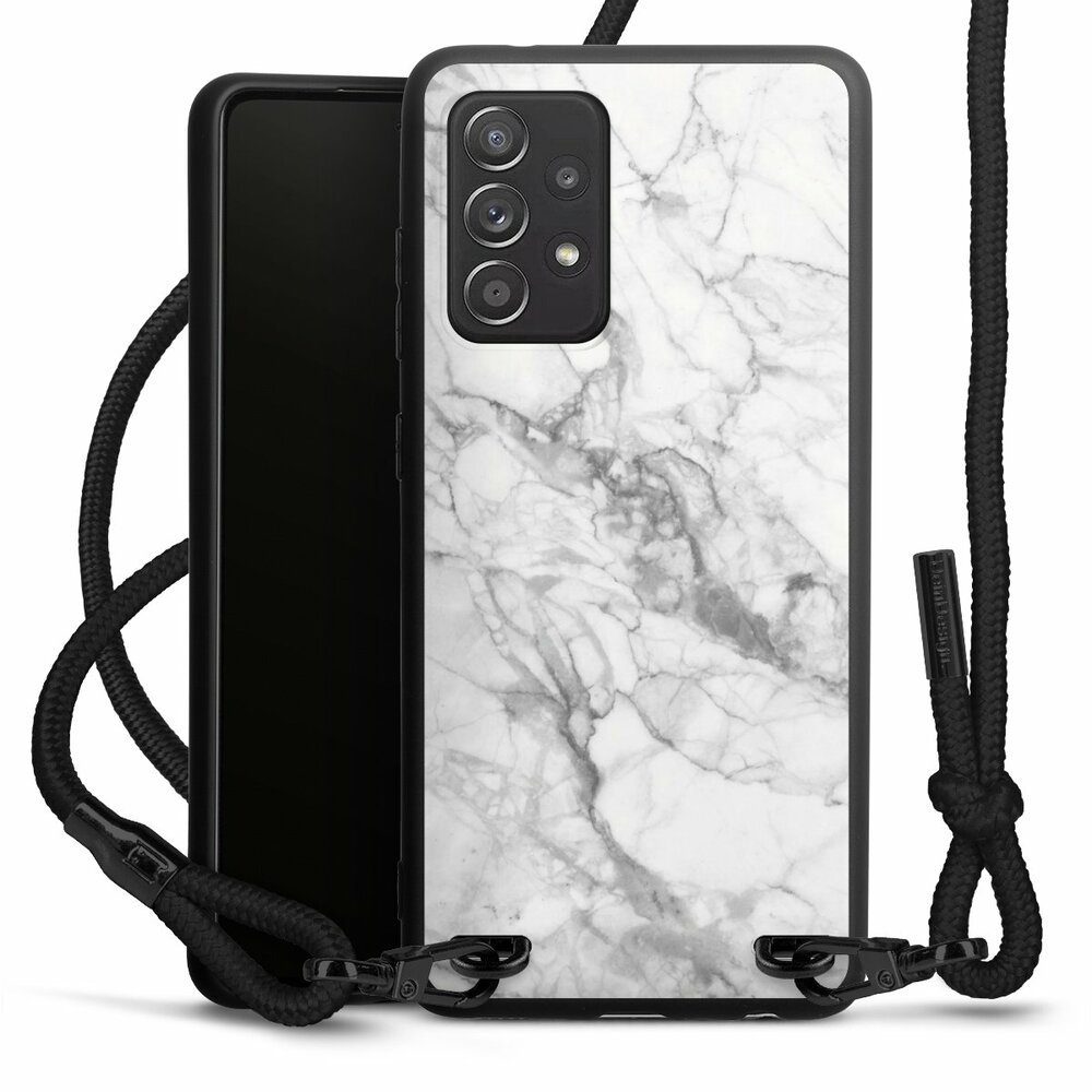 DeinDesign Handyhülle Stein Marmor Muster Marmor, Samsung Galaxy A52s 5G Premium Handykette Hülle mit Band