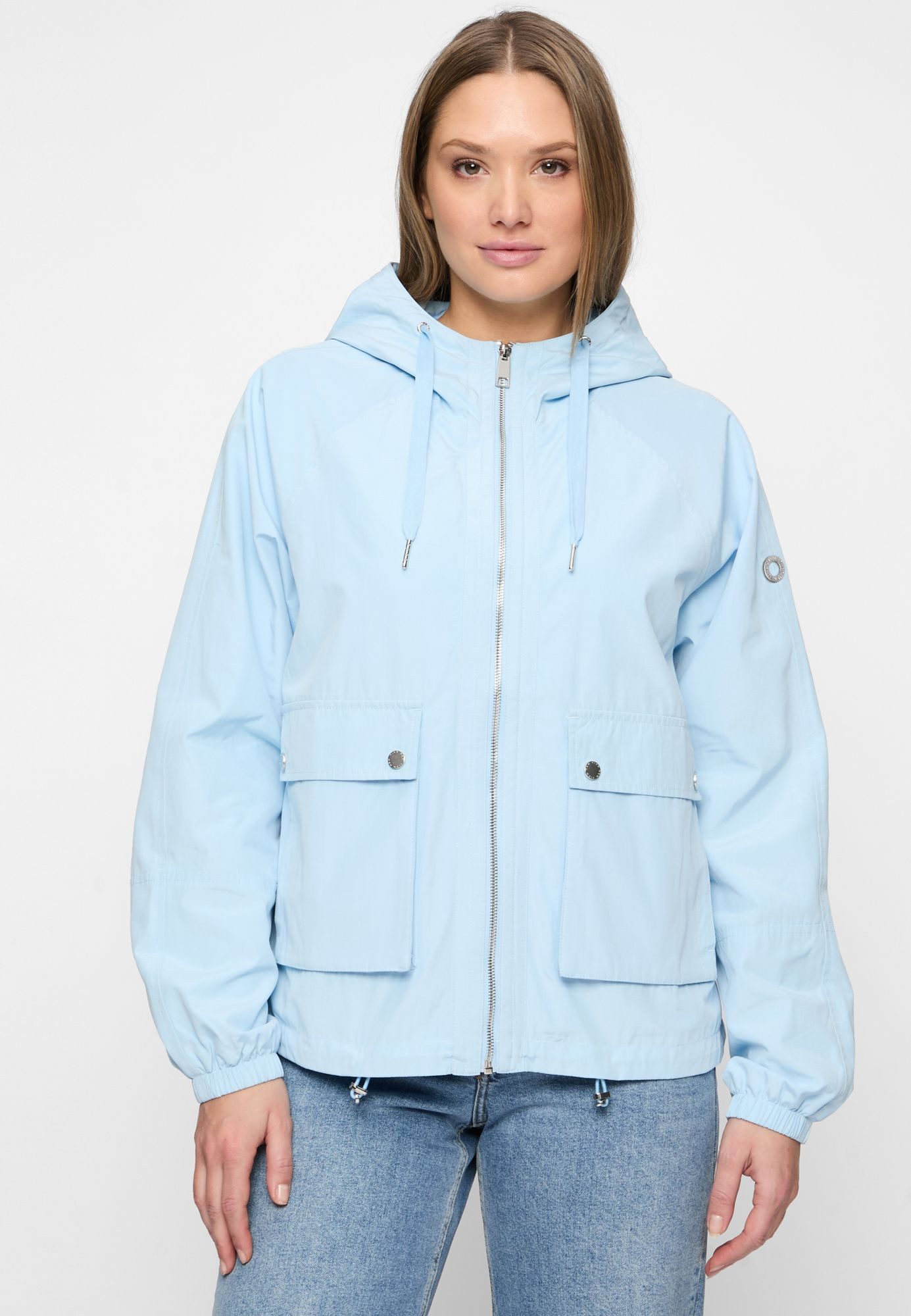 COVERED Funktionsjacke Mara L60384CO Loose Fit, elastische Ärmelbündchen, Raglanärmel, Windschutzblende