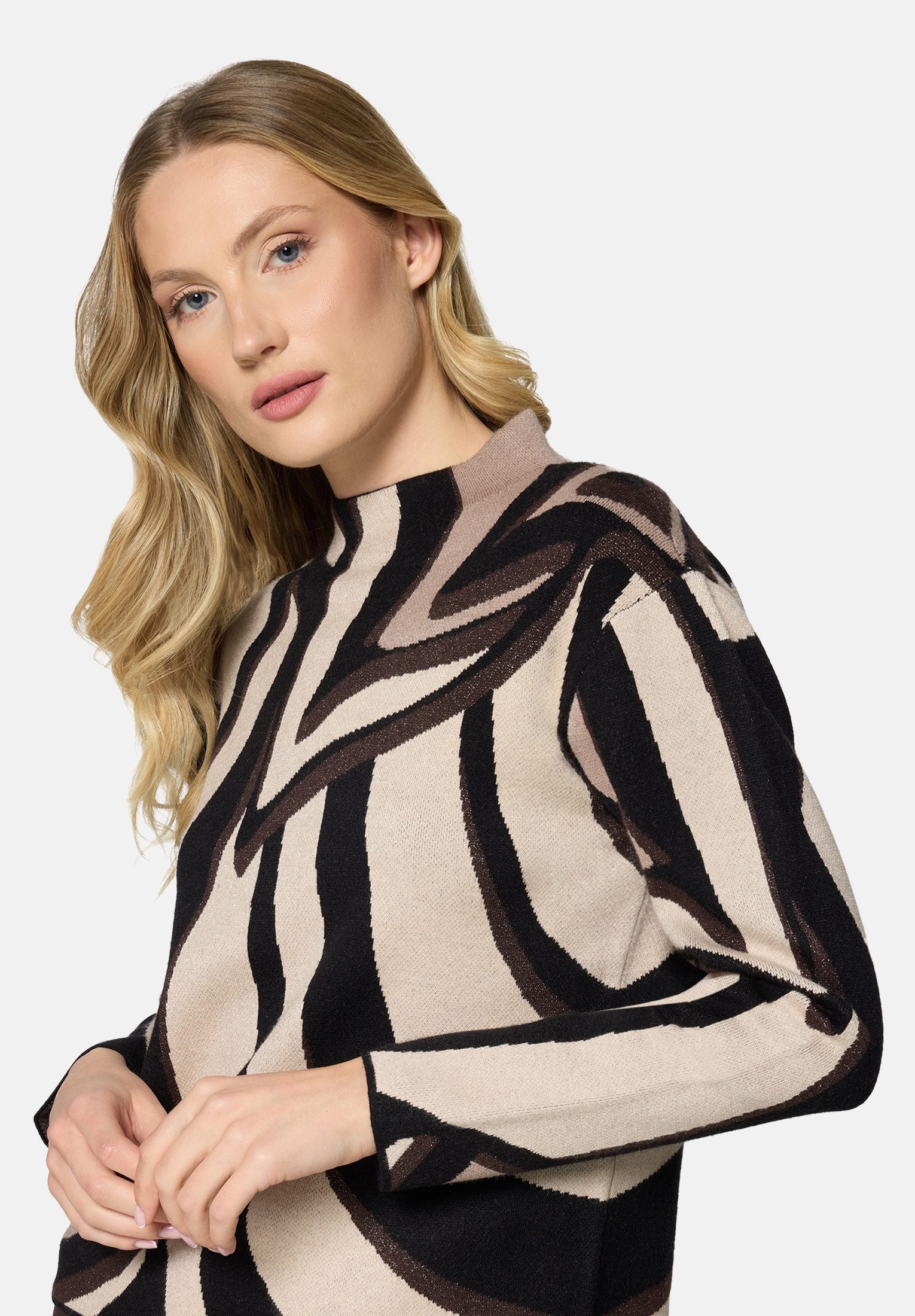 Betty Barclay Strickpullover Damen mit Stehkragen (1-tlg)