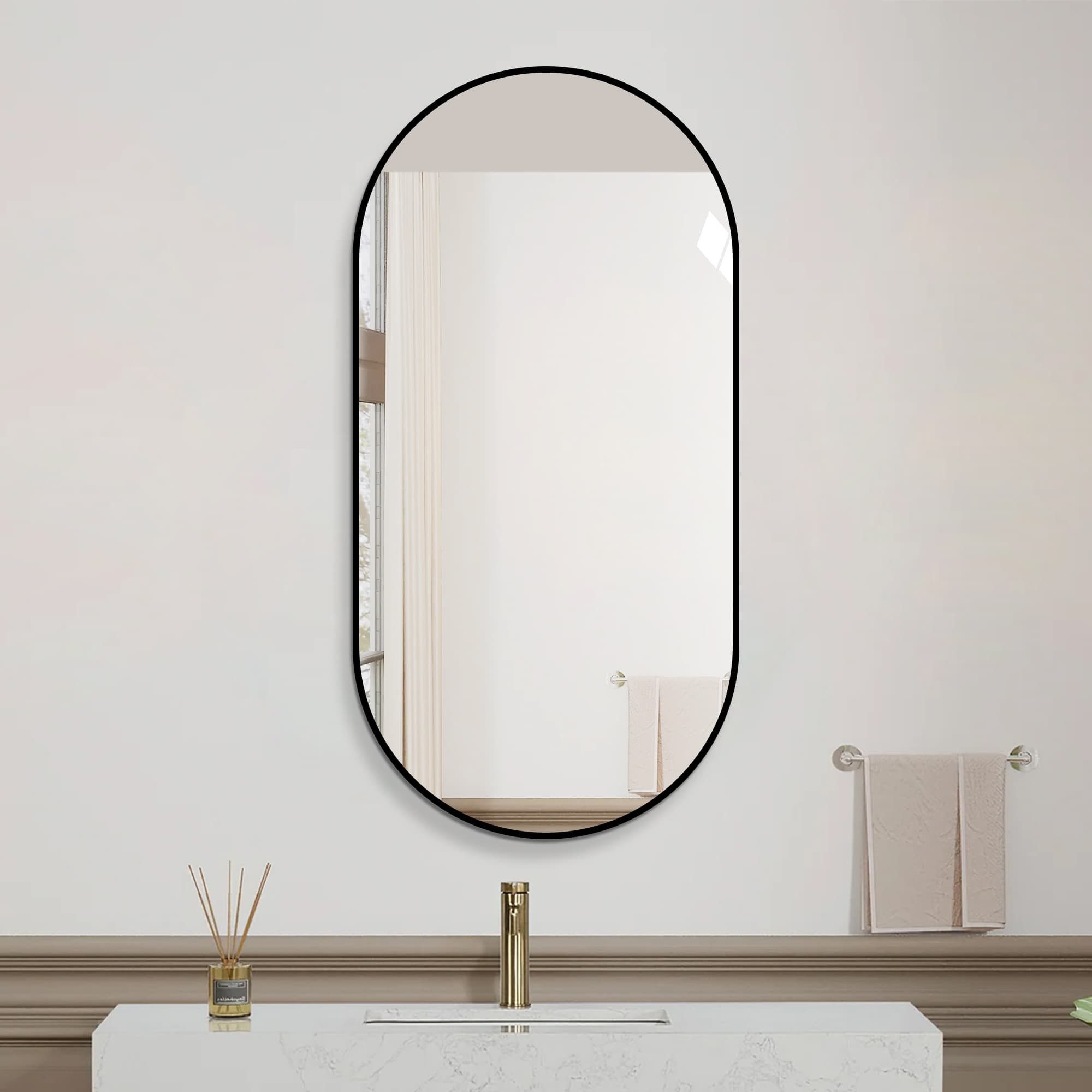ANYSUN Spiegel 100×75 cm Wandspiegel, rahmenlos, HD Kupferfrei, Dekospiegel bruchfest (Moderner rahmenloser Spiegel), Für Bad, Flur & Schlafzimmer – rahmenloser Spiegel, klar & sicher