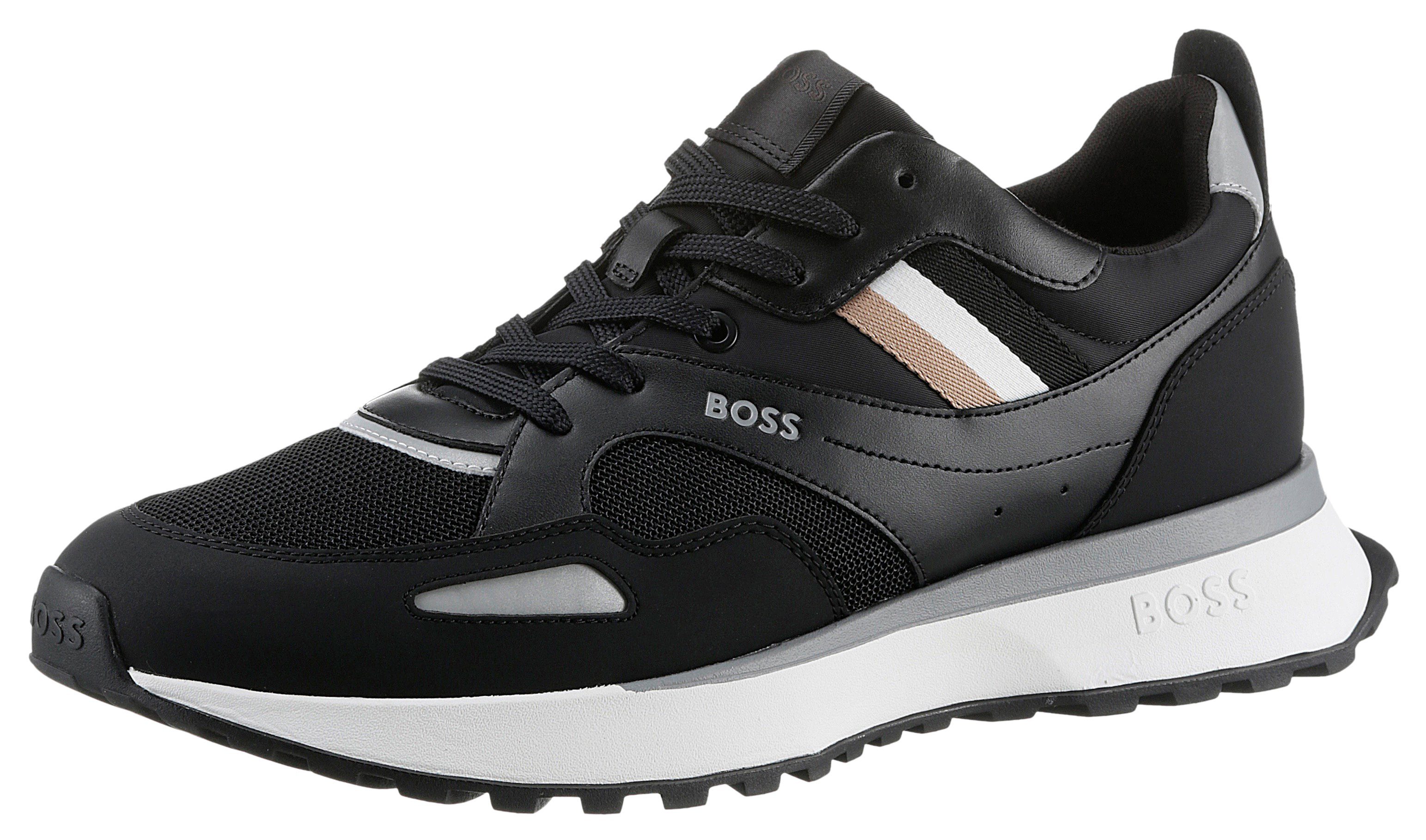 BOSS Jonah_Runn Sneaker mit BOSS-Markenlabel schwarz kombiniert