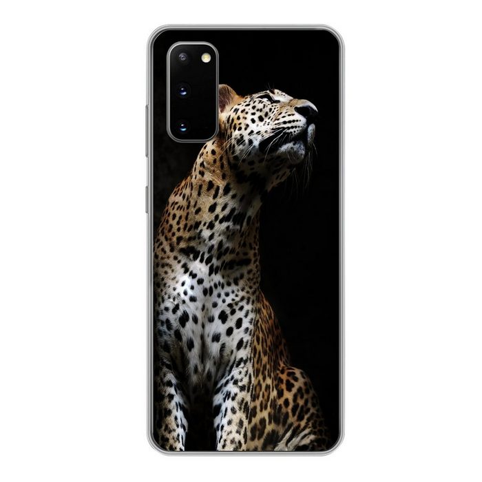 MuchoWow Handyhülle Leopard - Schwarz - Farbton Phone Case Handyhülle Samsung Galaxy S20 Silikon Schutzhülle