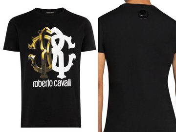 roberto cavalli T-Shirt ROBERTO CAVALLI FIRENZE LOGO PRINT LUXURY CREW NECK T-SHIRT RETRO SHIR