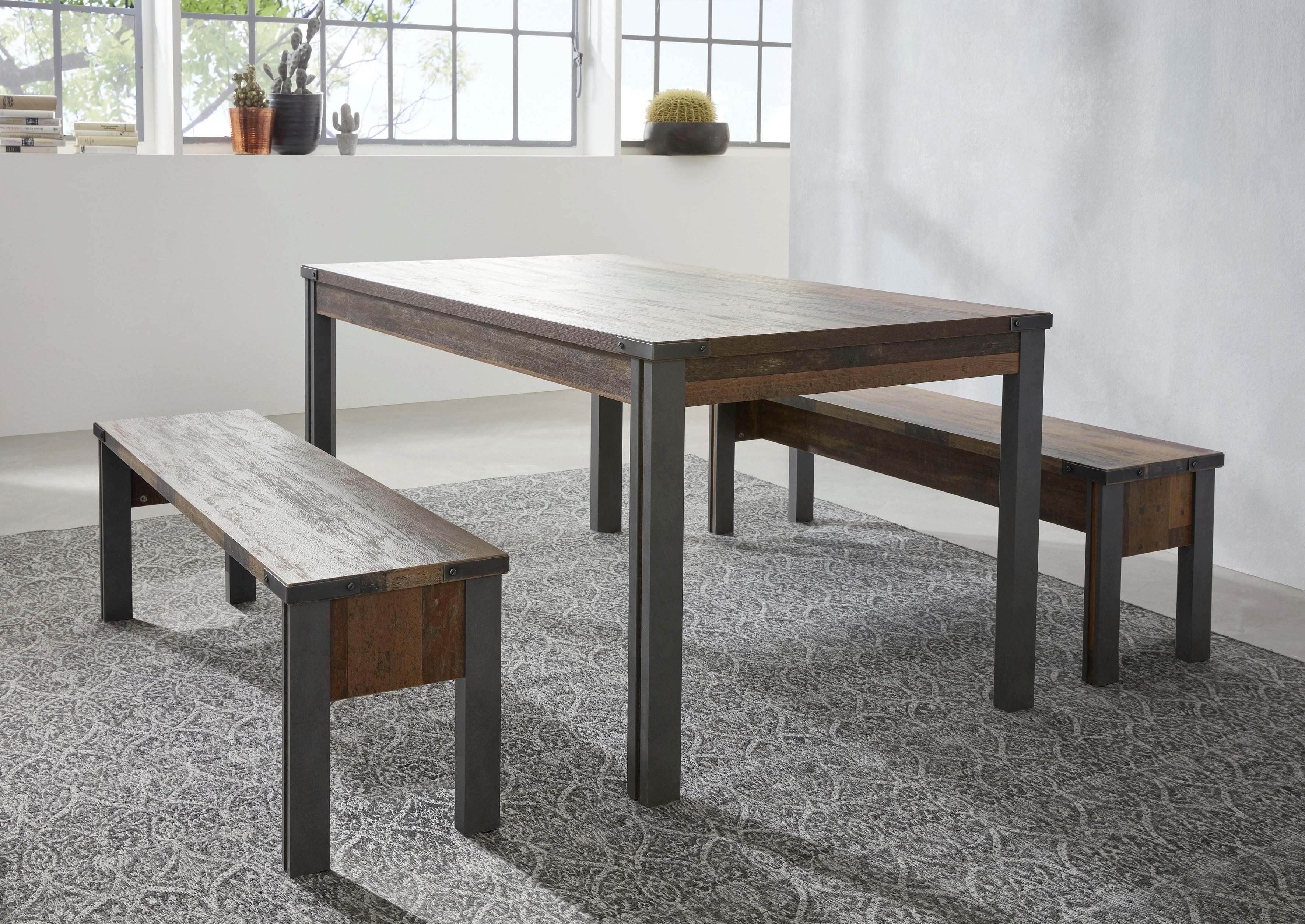 Home affaire Sitzbank Bristol, Esszimmerbank mit Platz für 2 Personen - (B/T/H) 140/35/44 cm