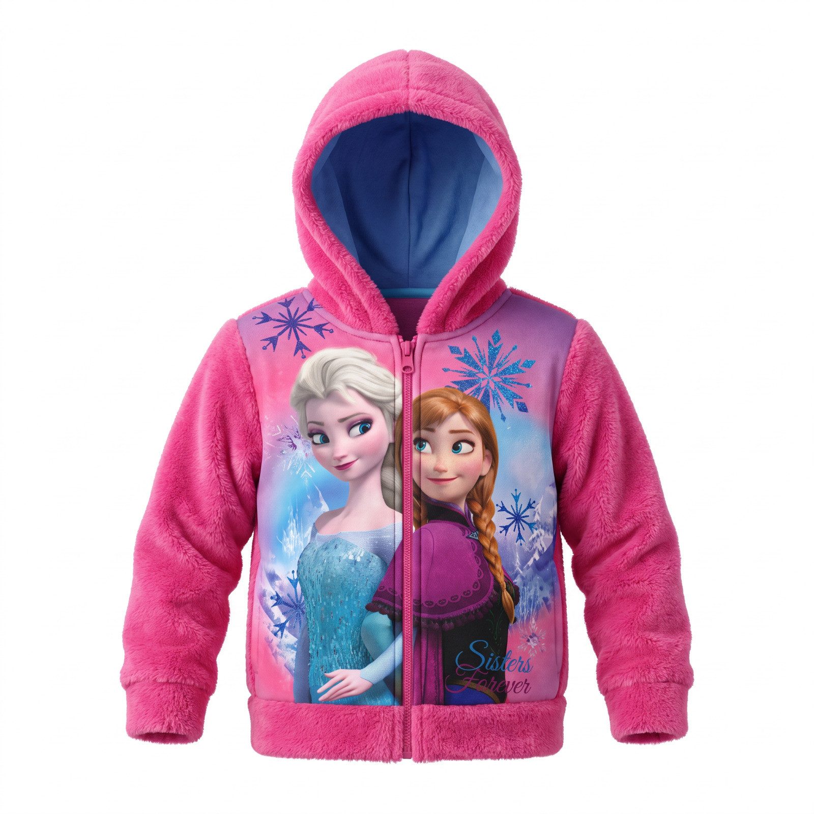 Disney Kapuzenpullover Die Eiskönigin Elsa Kinder Coral Pullover Hoodie Kapuze Gr. 98-128