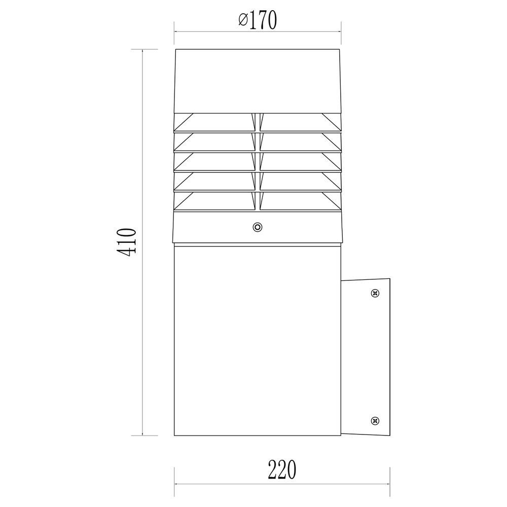 Deko-Light Außen-Wandleuchte Wandleuchte Porta in Anthrazit mit flacher Abdeckung E27 IP65