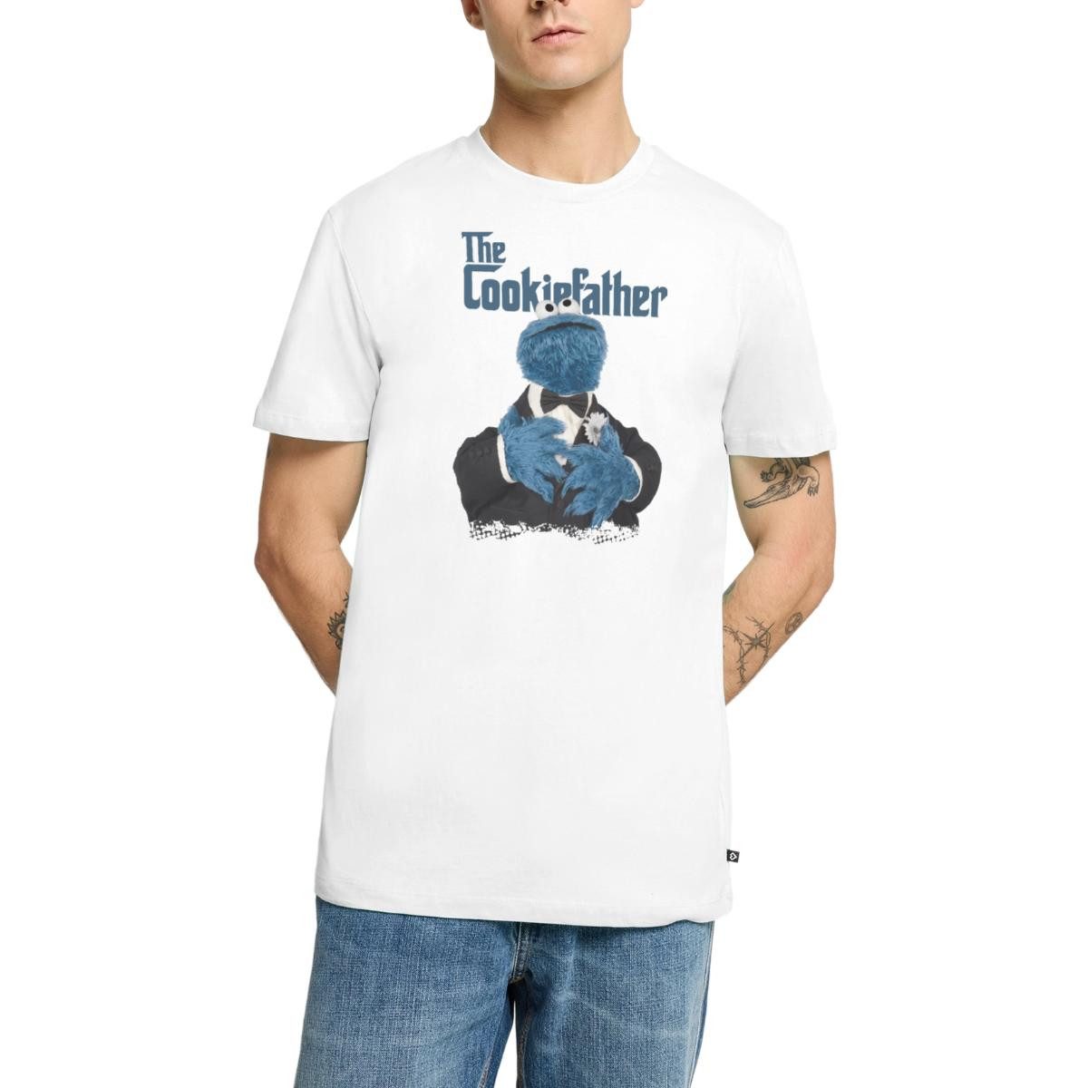 Spreadshirt T-Shirt Sesamstraße The Cookiefather Männer Premium T-Shirt (1-tlg)