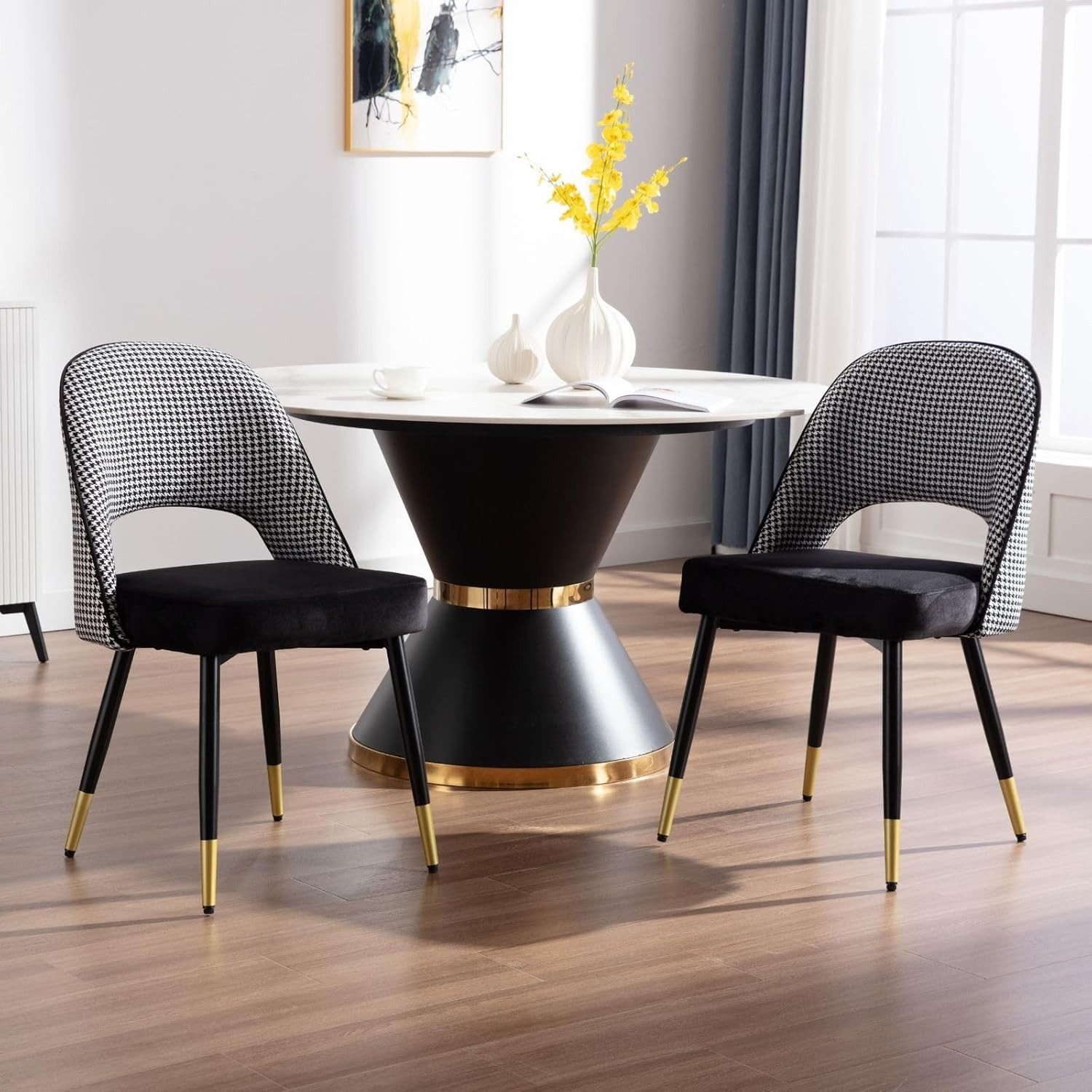 WAHSON OFFICE CHAIRS Esszimmerstuhl Samt 2er Set Seitenstühle Küchenstühle günstig online kaufen