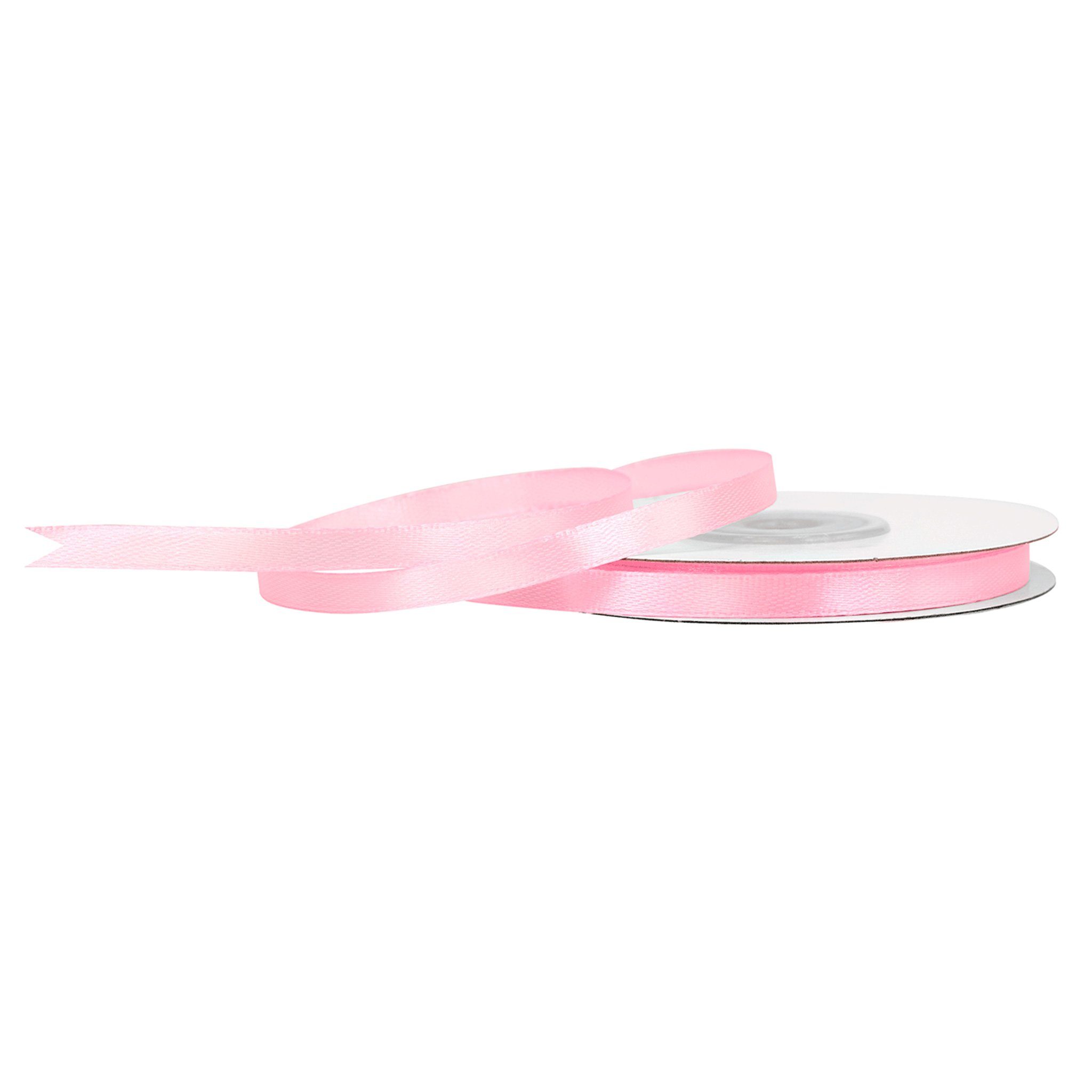 Creativery Geschenkband, Satinband 6mm x 25m Rolle Hellrosa