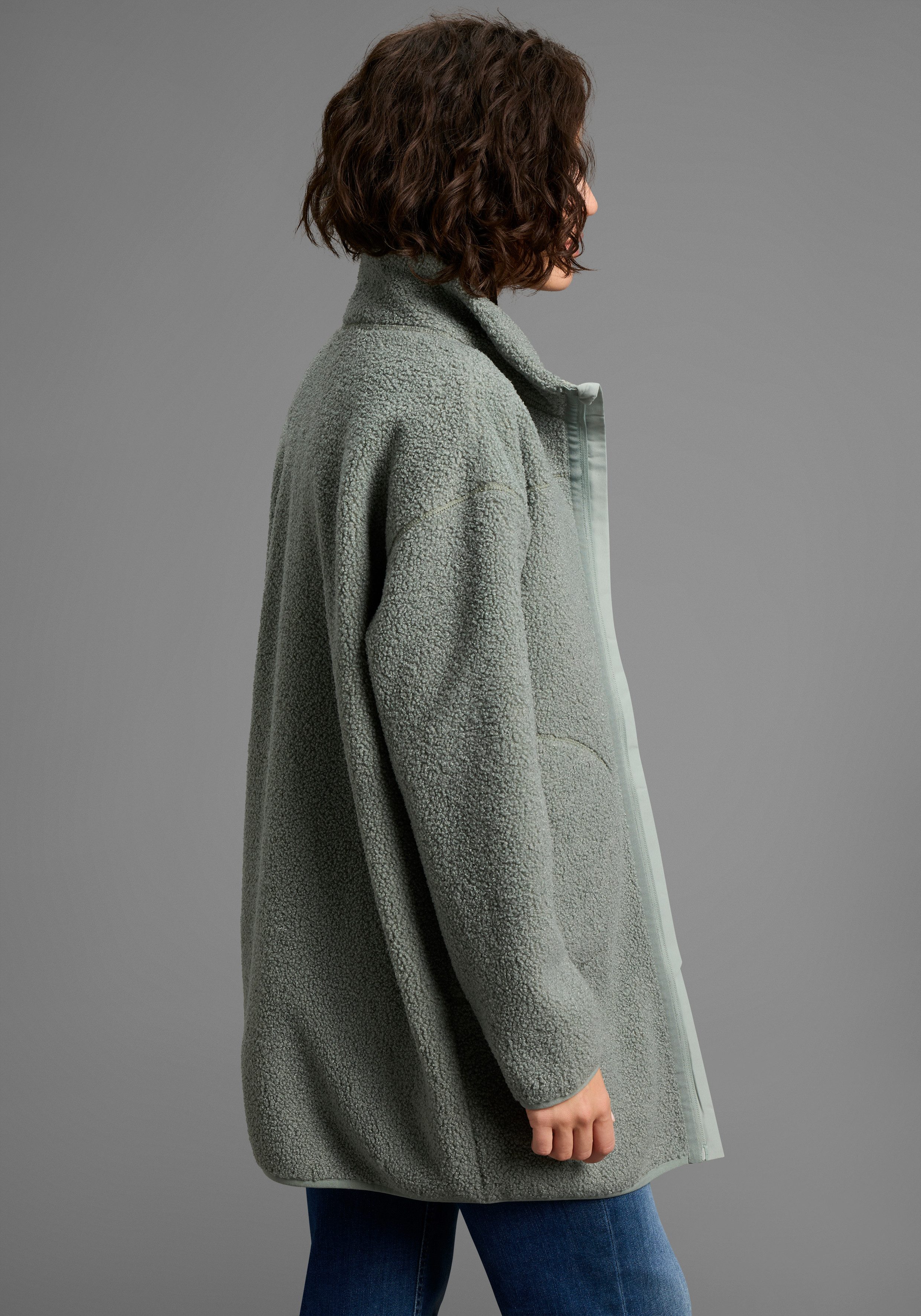 Polarino Fleecejacke Teddy Fleece Jacke, Oversize günstig online kaufen