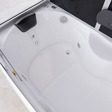 HOME DELUXE Dampfdusche DIAMOND - Schwarz, BxT: 170x90 cm, Dampfsauna, Badewanne, Whirlpool, Dusche