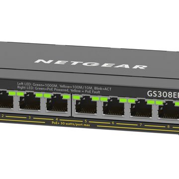 NETGEAR 8-Port Gigabit Ethernet PoE+ Plus Switch Netzwerk-Switch