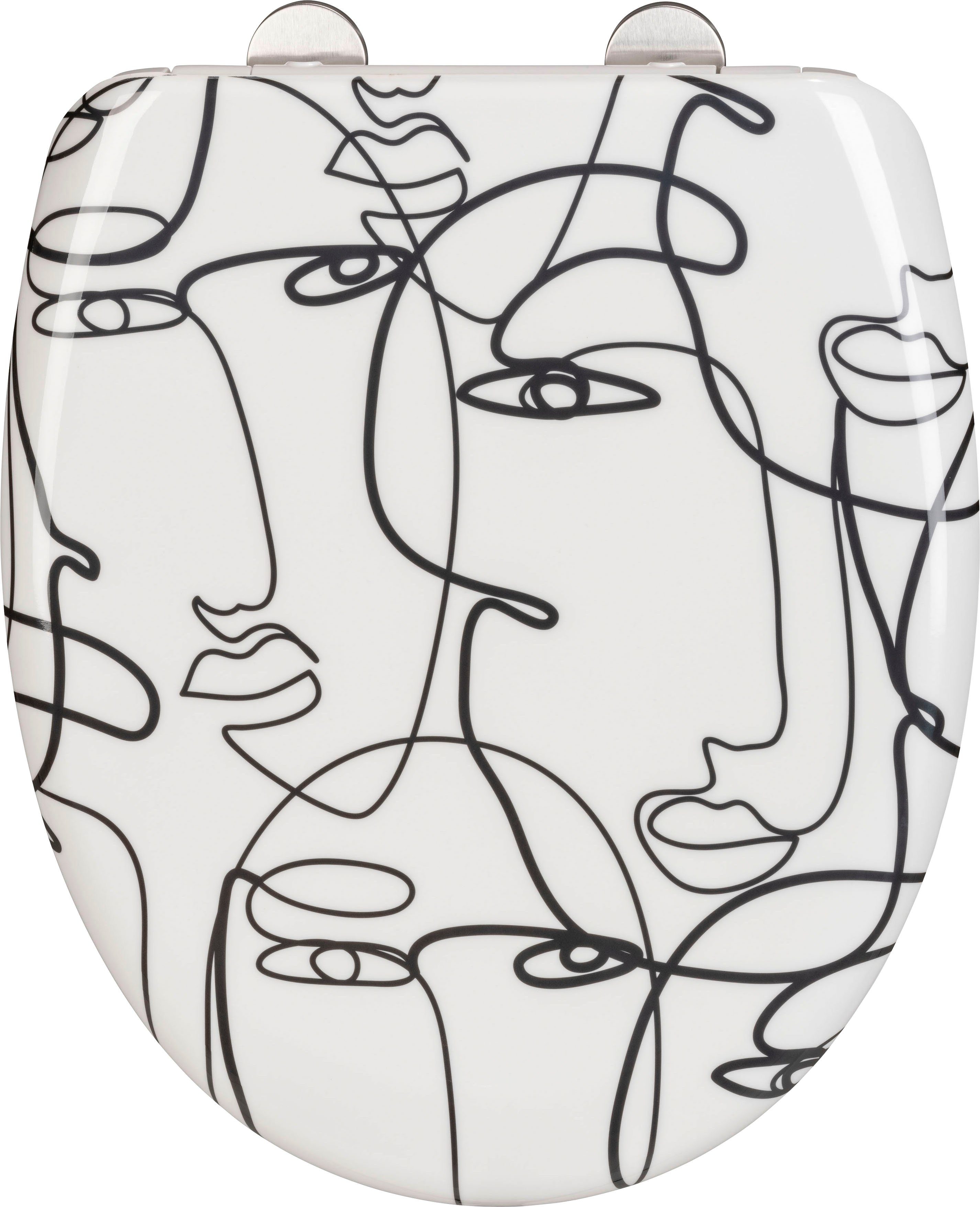 WENKO WC-Sitz Faces, aus rostfreiem Edelstahl günstig online kaufen