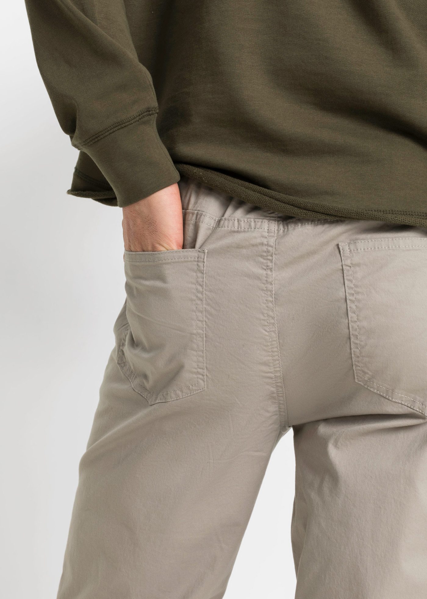 bonprix Schlupfhose mit elastischem Bund, Regular Fit, aus Baumwolle und Elasthan