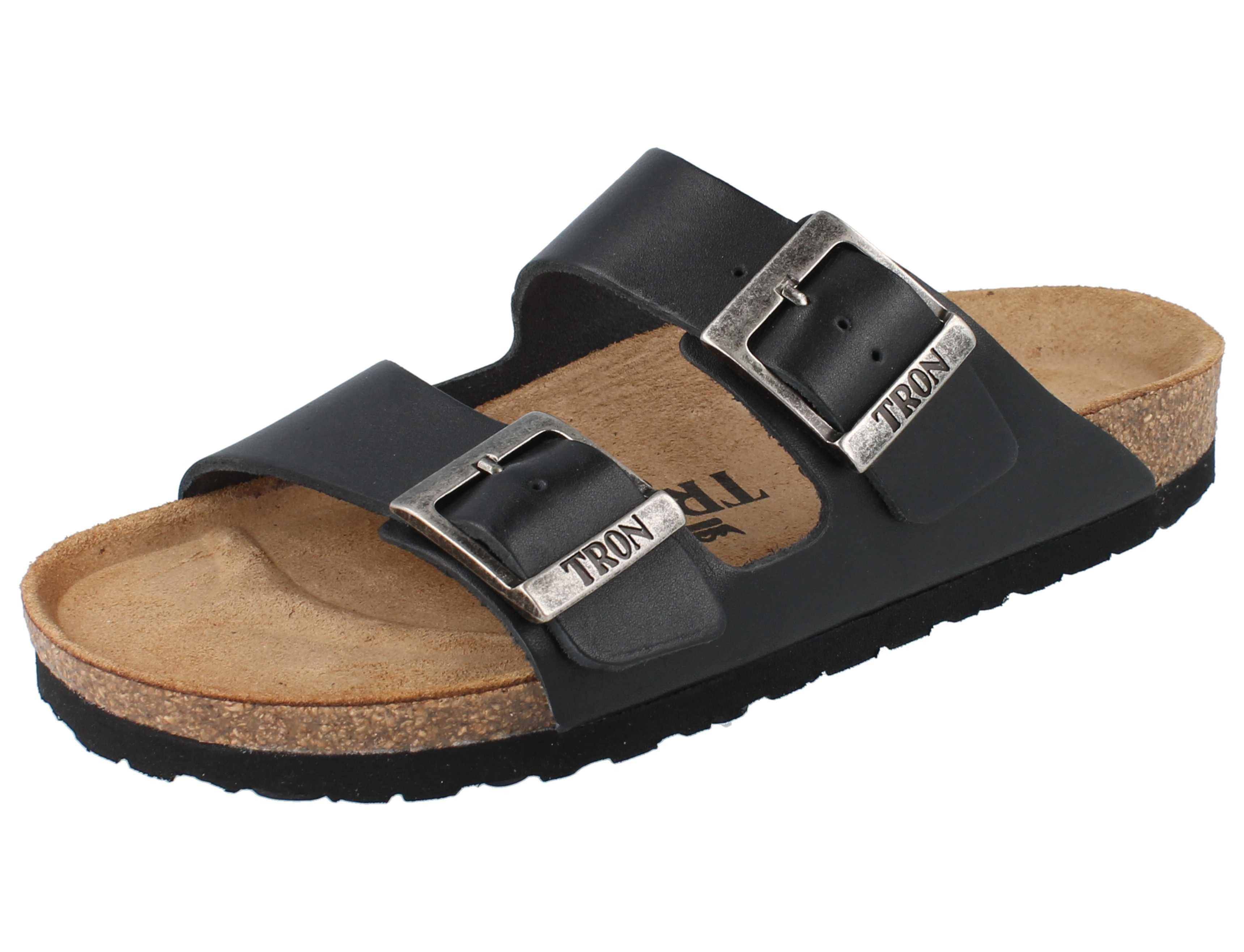 Tron TRON Pampelonne normal Damen Herren Tieffußbett Pantolette schwarz Pantolette Atmungsaktiv