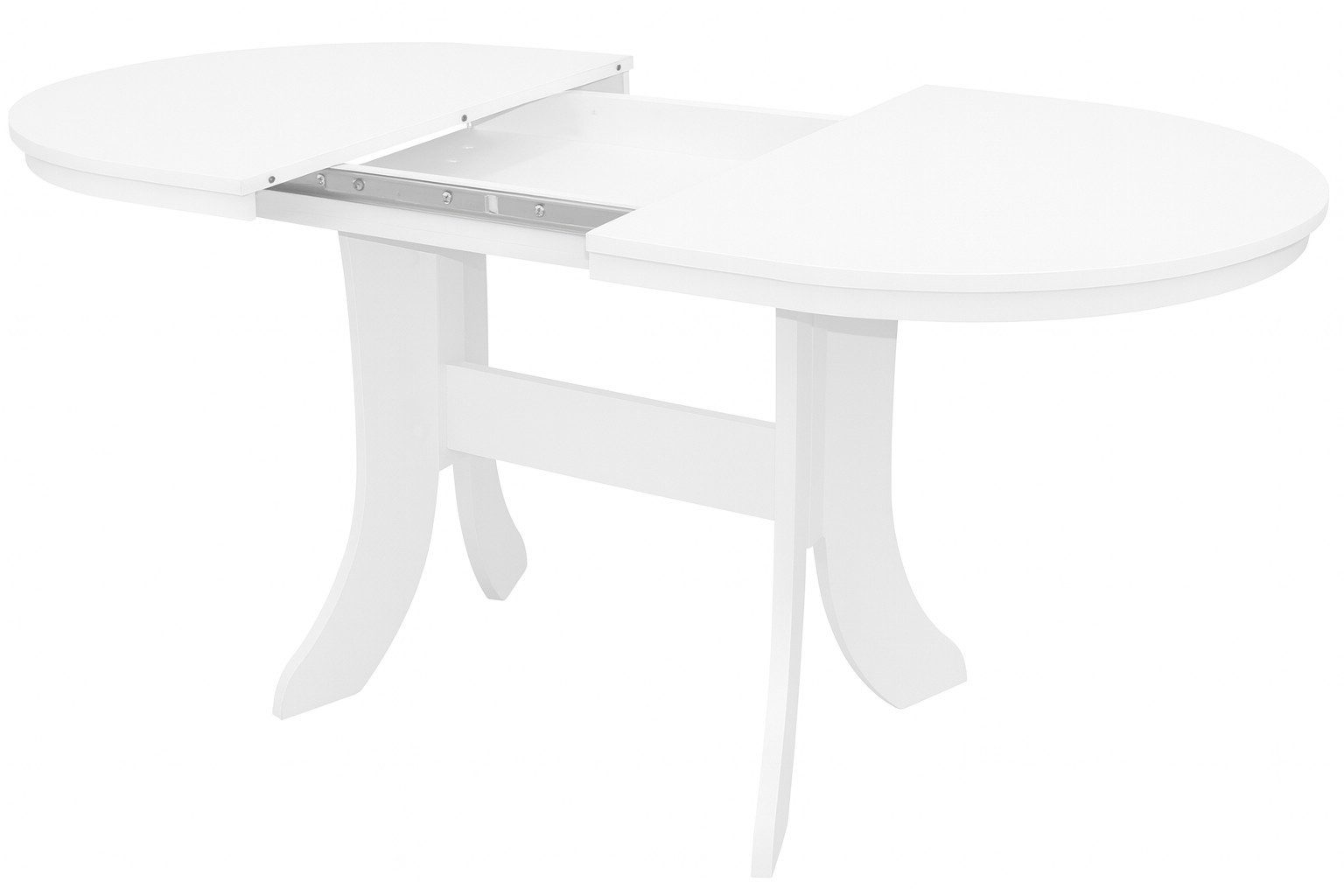 moebel-direkt-online Esstisch Auszugs-Esstisch oval, von 120 cm bis auf 160 cm ausziehbar, Tischplatte ausziehbar. Einlegeplatte unter der Tischplatte