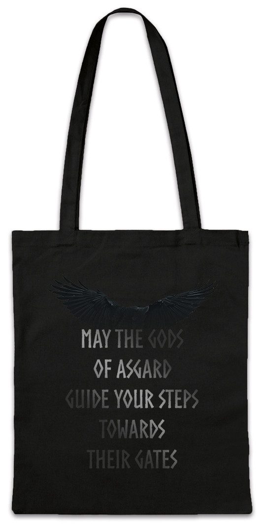 Beuteltasche Asgard Raven Stofftasche Hugin Munin Vikings Wikinger Odhin Rabe