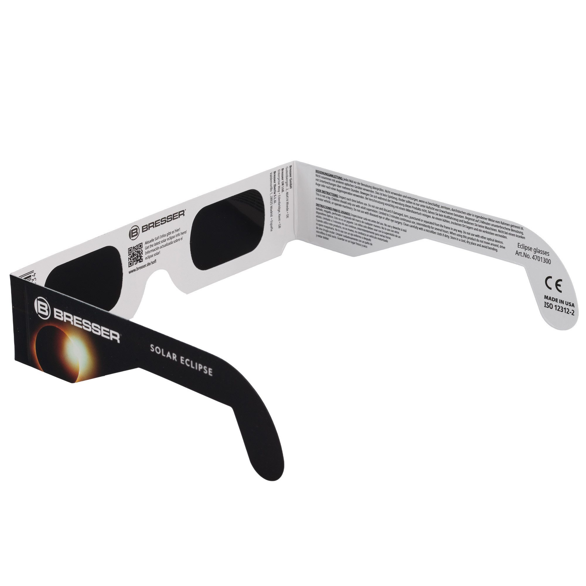 BRESSER Teleskop Sonnenfinsternis-Brille Design-B (3 Stück)