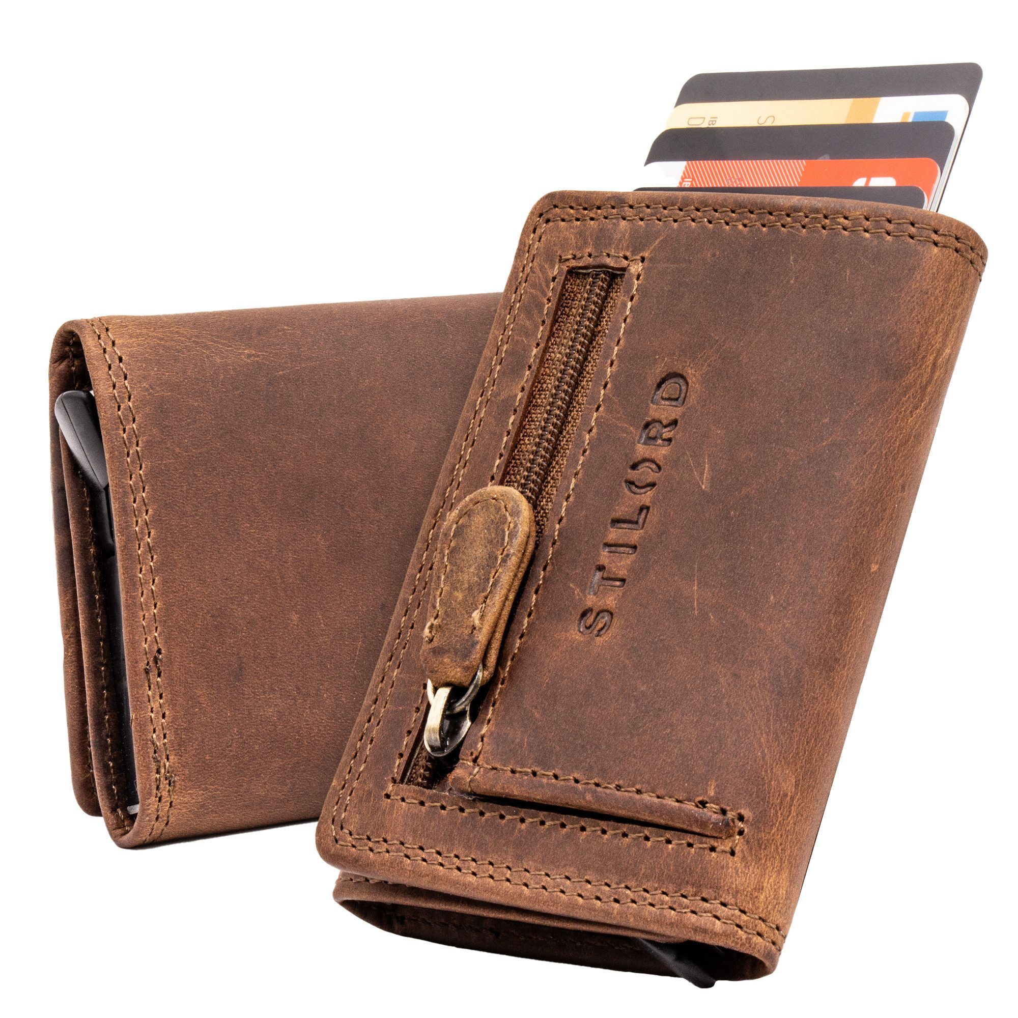 STILORD Geldbörse "Roy" Leder Mini Slim günstig online kaufen