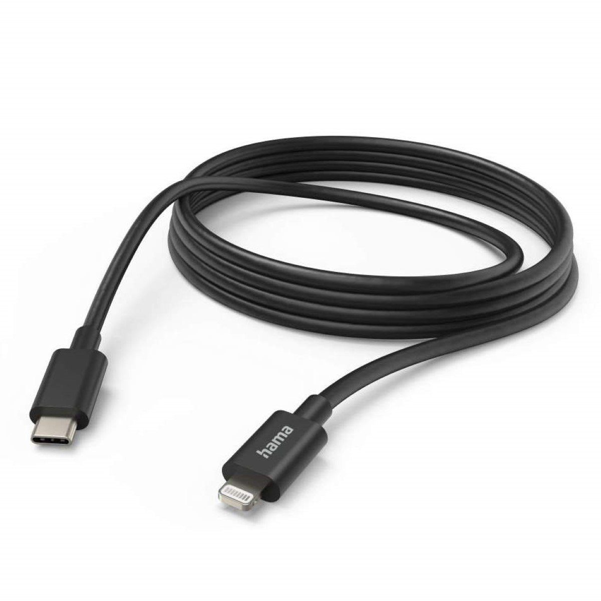 Hama 3m USB-C auf Lightning Schnell-Ladekabel USB-Kabel, USB-C, Lightning, Datenkabel Ladekabel passend für Apple iPhone iPad iPod PD