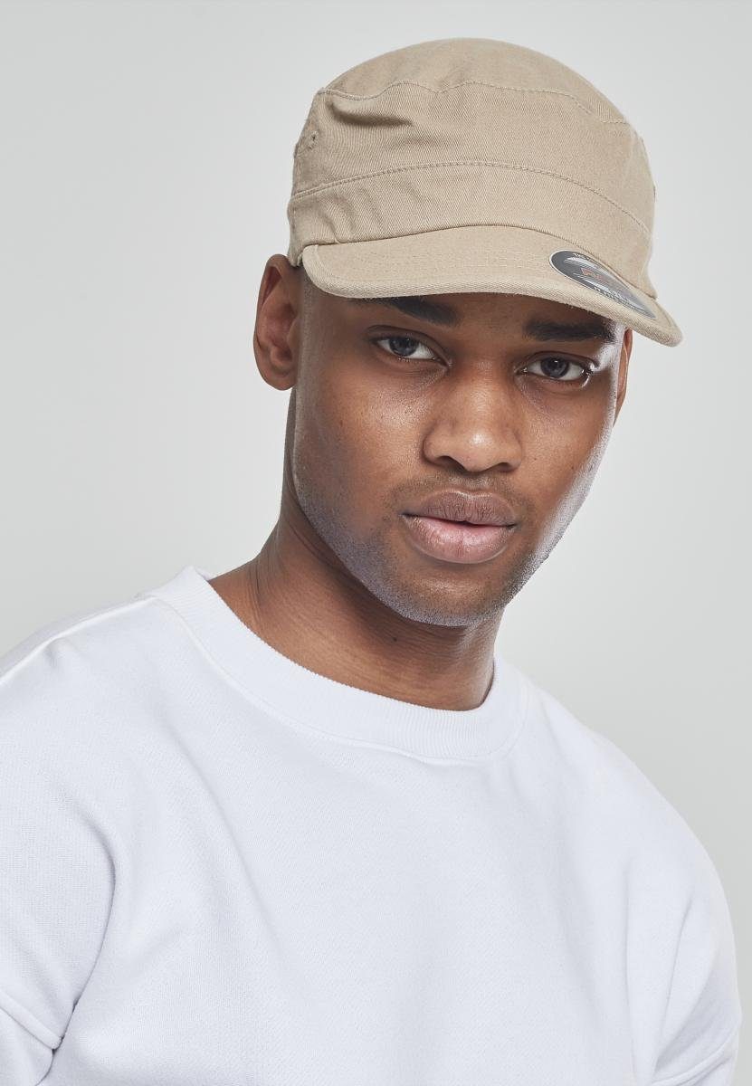 Cap Flexfit Flex Washed khaki Flexfit Gun Accessoires Top Garment