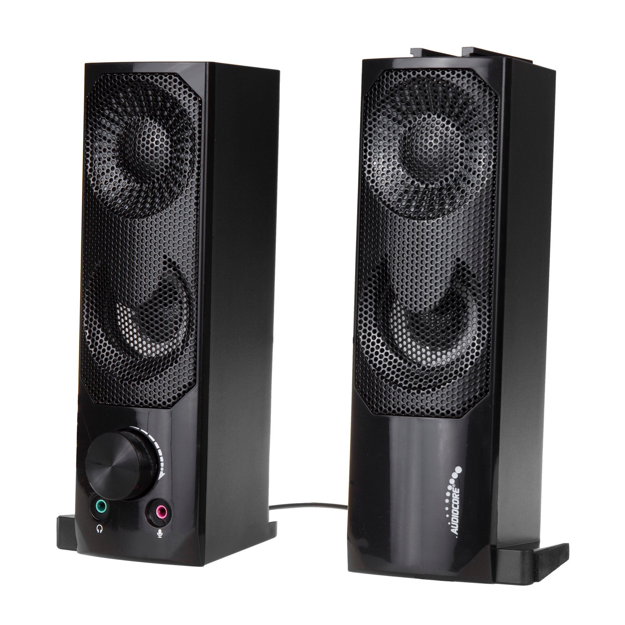 Audiocore AC955 PC-Lautsprecher 2.0 (6 W, Soundbar-Funktion [Modulare Verbindung] RGB-Bleuchtung 6W) – Bild 4 von 5