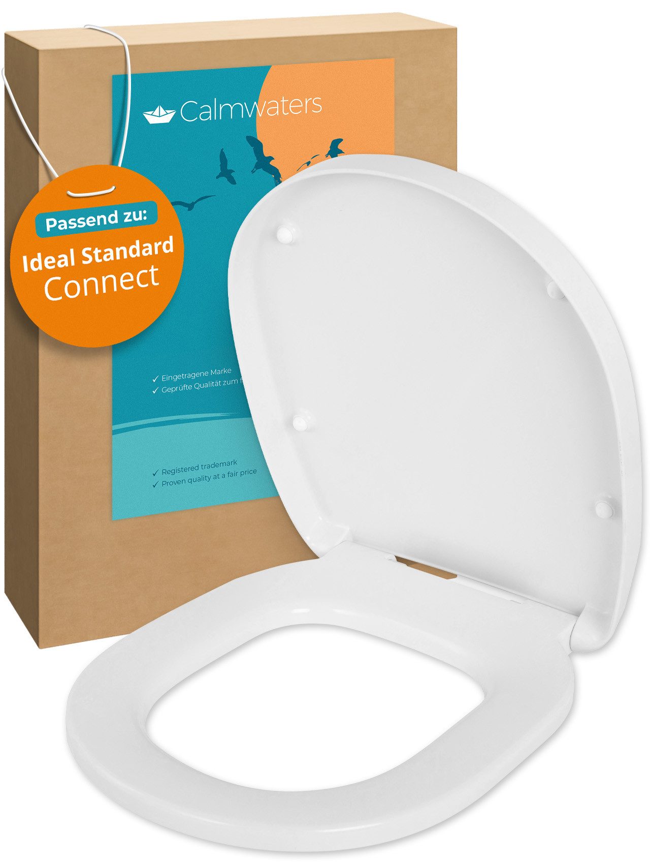 Calmwaters WC-Sitz Connect (Alternative von Calmwaters), Für Ideal Standard Connect, Absenkautomatik, Abnehmbar, 26LP6261