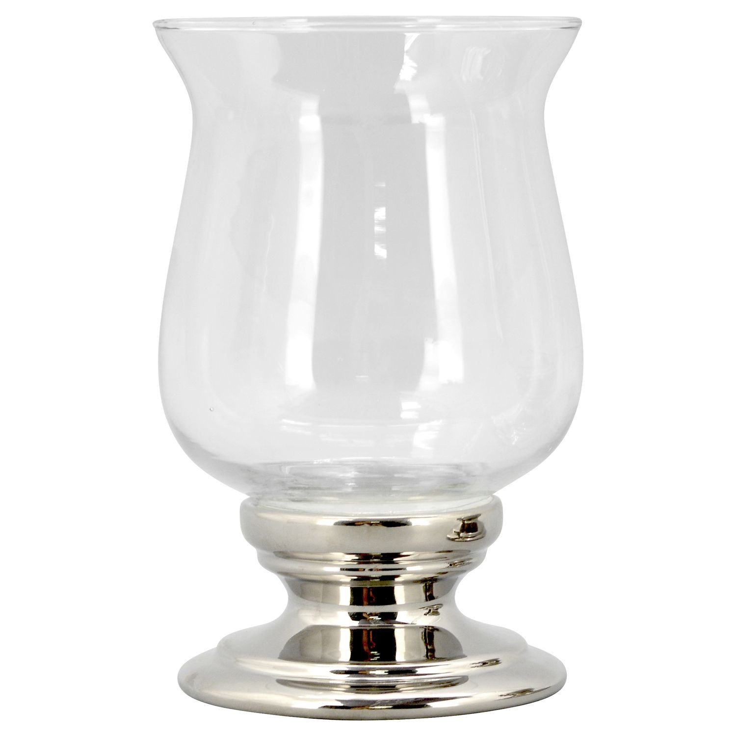 Exner GmbH Garten- & Wohnaccessoires Windlicht WindLicht ArgenT - silber - Keramik - 13x13x20 cm