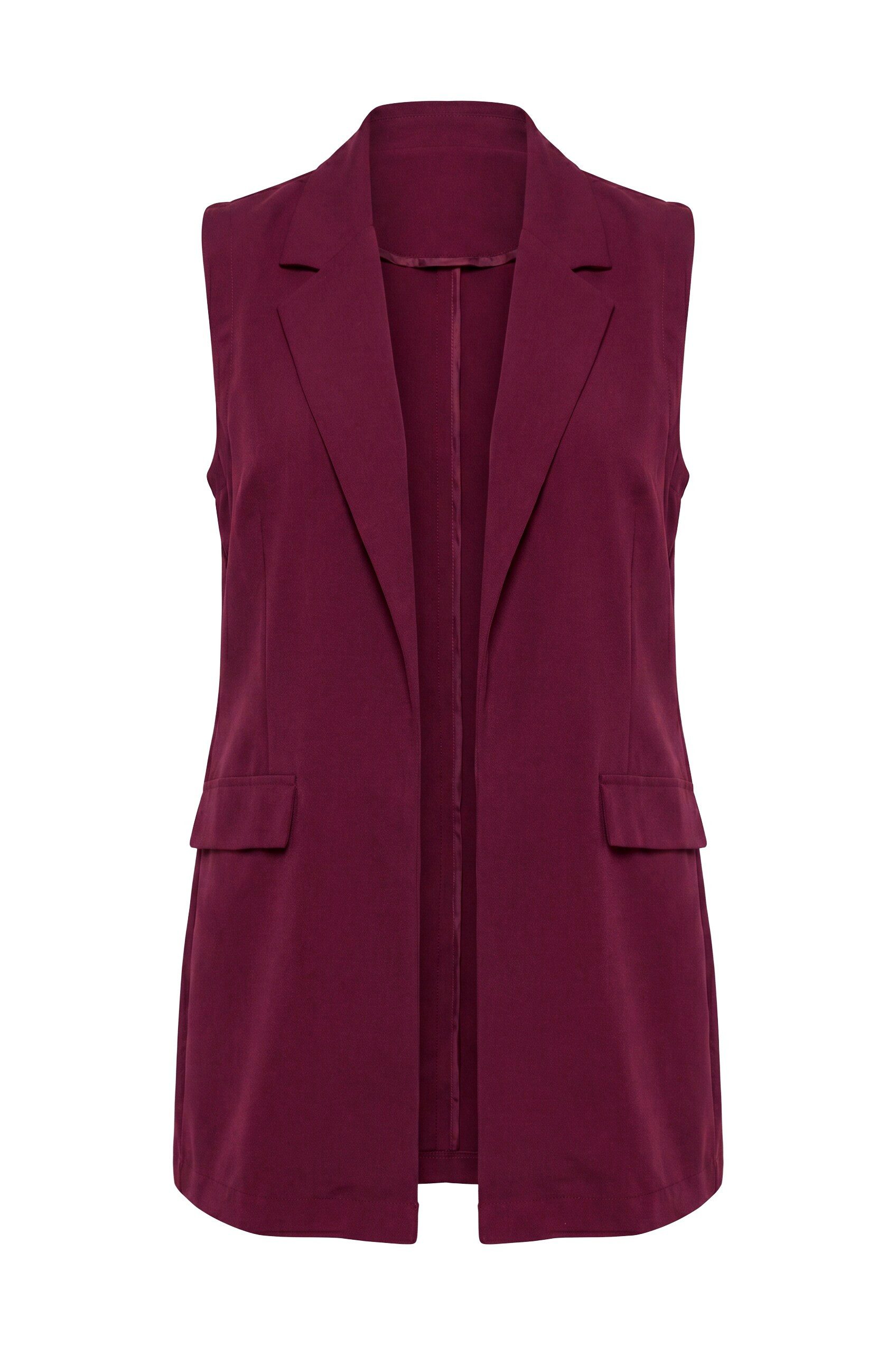 MIAMODA Blusenblazer Long-Blazerweste Loose Fit offene Form – Bild 2 von 3