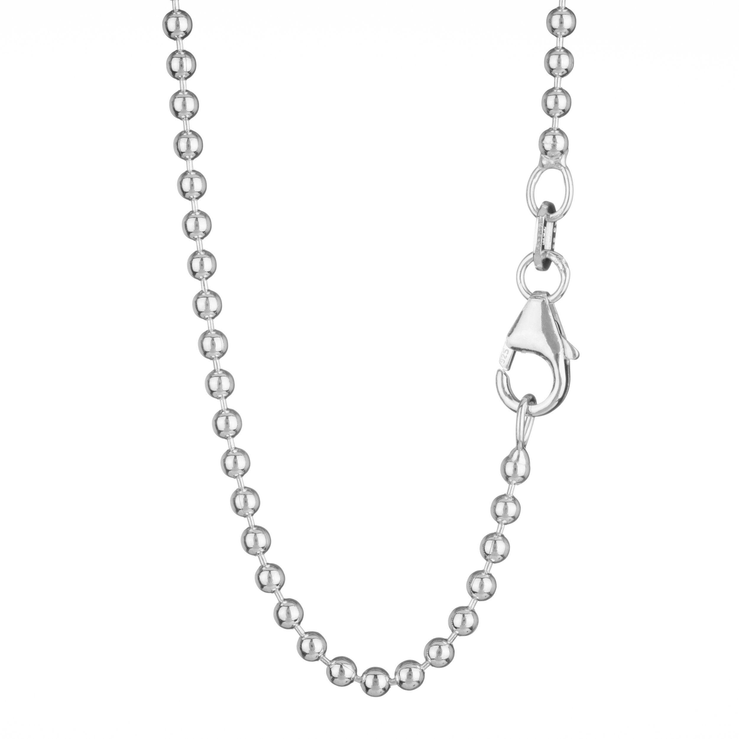 Sterling Silber Dame NKlaus Kugelkette Halskette 925 40cm Silberkette