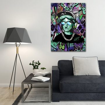 ArtMind XXL-Wandbild Green Head, Premium Wandbilder als Poster & gerahmte Leinwand in 4 Größen, Wall Art, Bild, Canva