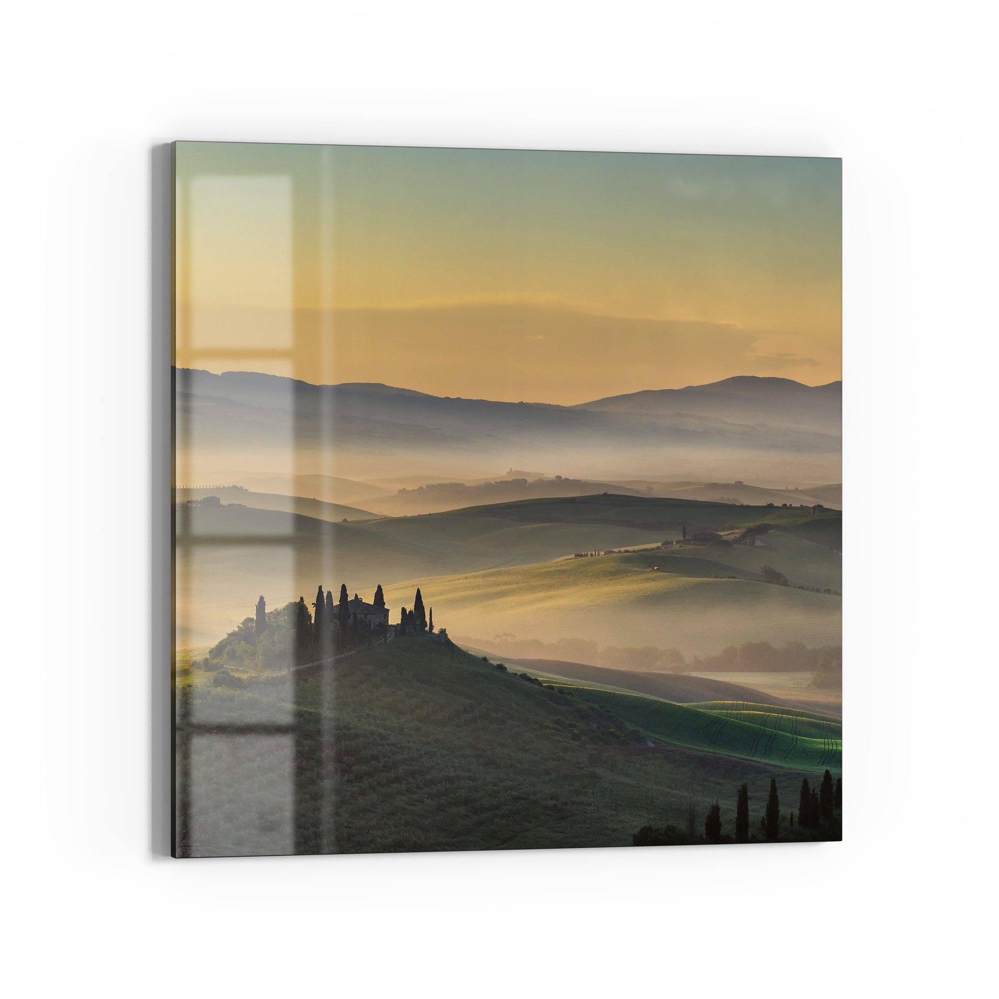 DEQORI Magnettafel 'Toskanischer Morgenzauber', Whiteboard Pinnwand beschreibbar