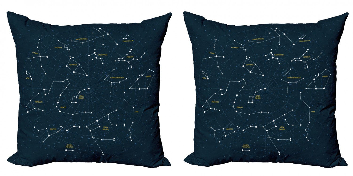 Kissenbezüge Modern Accent Doppelseitiger Digitaldruck, Abakuhaus (2 Stück), Konstellation Sterne Sky Map