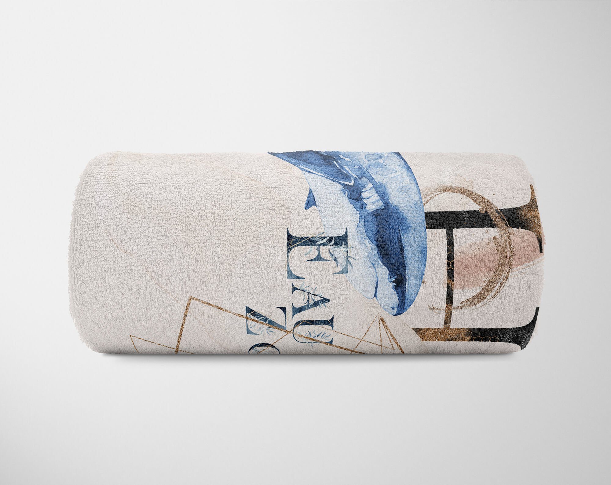 Sinus Art Handtücher Handtuch Strandhandtuch Handtuch Ozean Kuscheldecke Hai (1-St), Saunatuch Motiv, Kunstvoll Baumwolle-Polyester-Mix