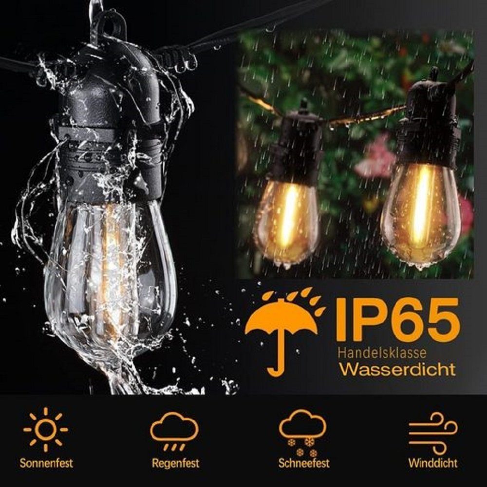 Elegear Lichterkette Ersatzbirnen, 4PCS, Für S14 warmweiß, IP65 0,1W LED-Lichterkette Weihnachtsdeko