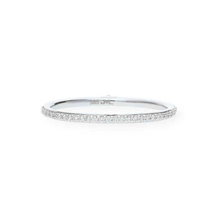 JuwelmaLux Fingerring Ring Weißgold mit Diamant(en) (1-tlg) Damen Ring Weißgold 585/000 inkl. Schmuckschachtel