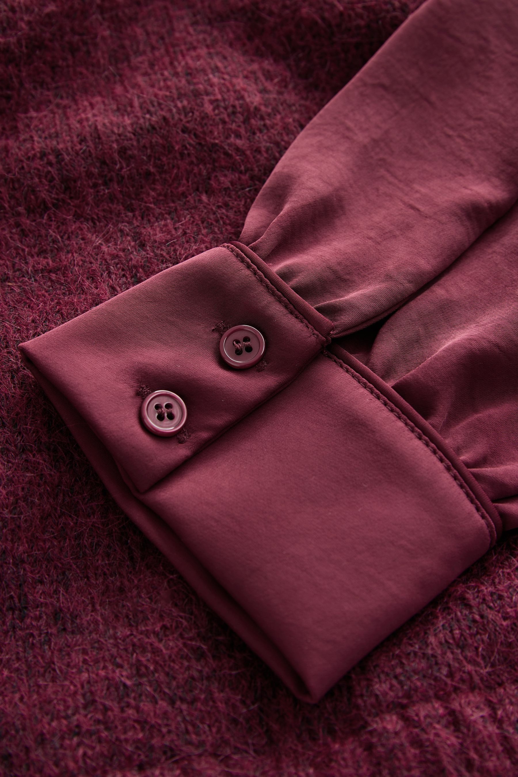 Next Pullunder Strick-Tanktop mit Satin-Hemdlage (1-tlg) günstig online kaufen