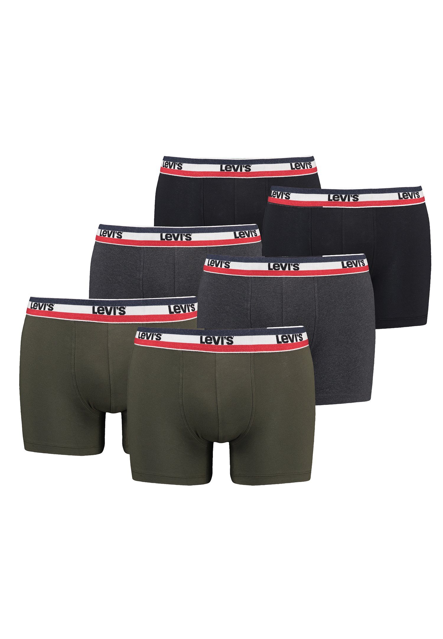 Levi's® Boxershorts LEVIS Men Khaki 6P (6-St) Boxer Sprtswr Logo