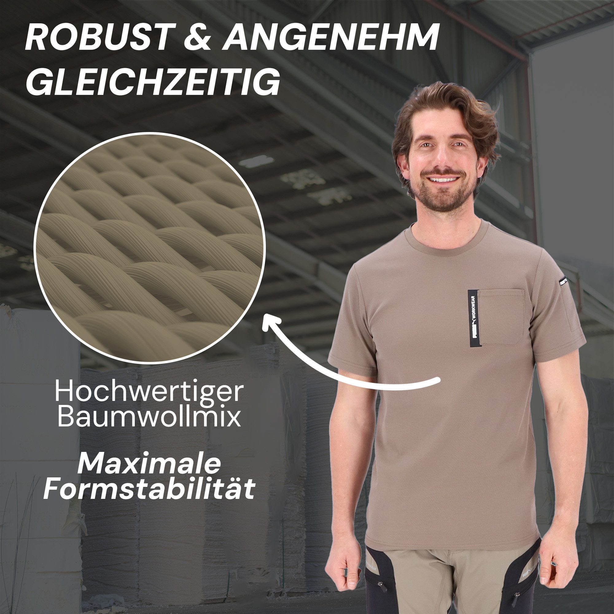 PUMA Workwear T-Shirt ADVANCED Arbeitsshirt - Herren Shirt mit Brusttasche günstig online kaufen