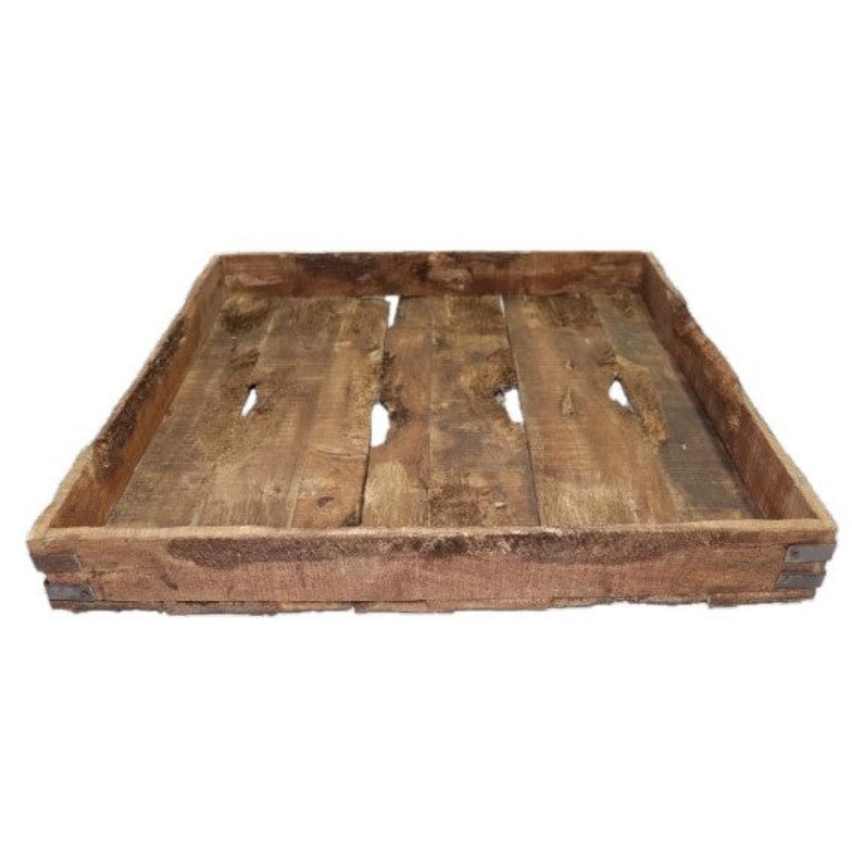 Tablett Dekotablett Holz Serviertablett Aged Natur 70x35cm H8cm Used Look