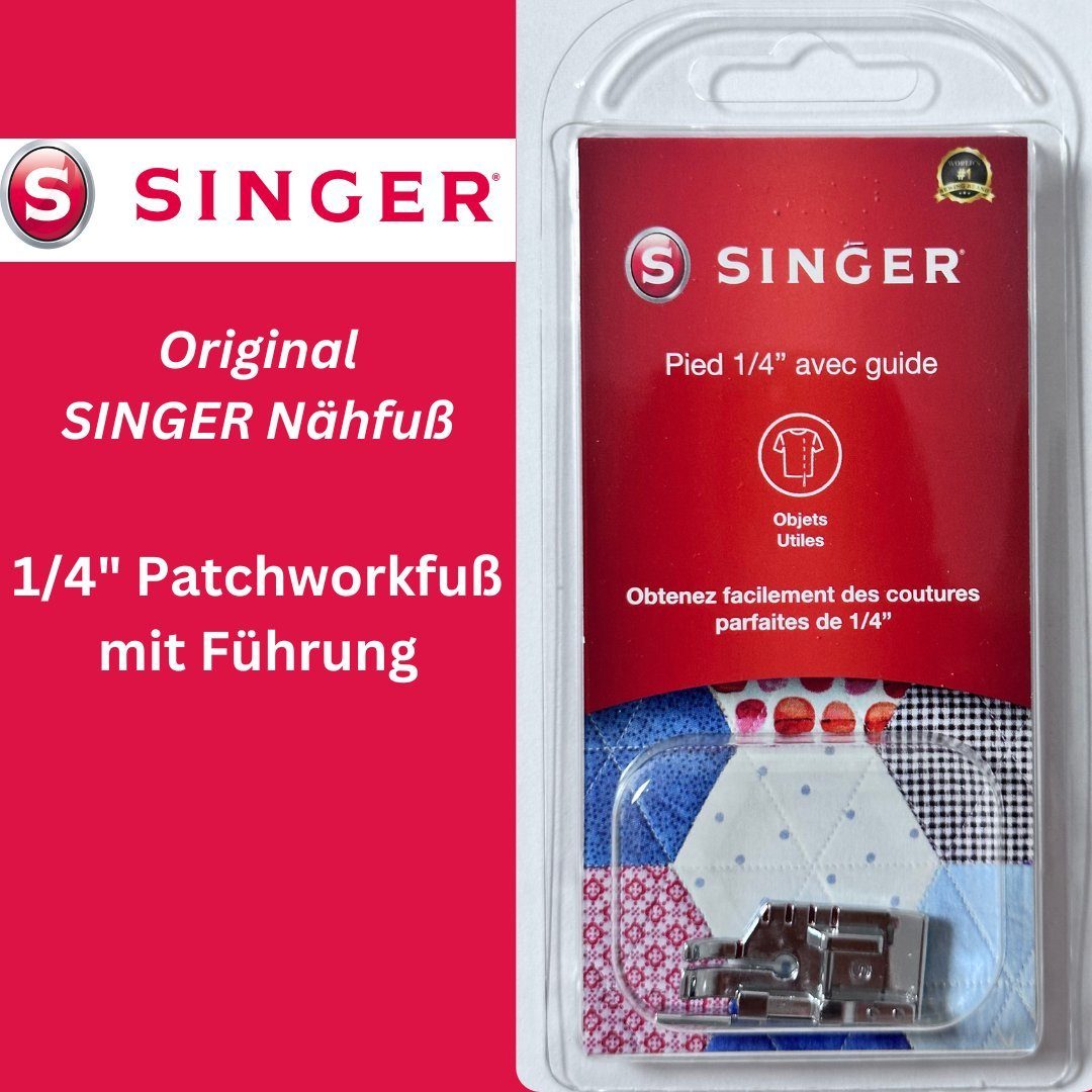 Singer Nähmaschine Original SINGER 1/4“ Patchworkfuß Führung mit