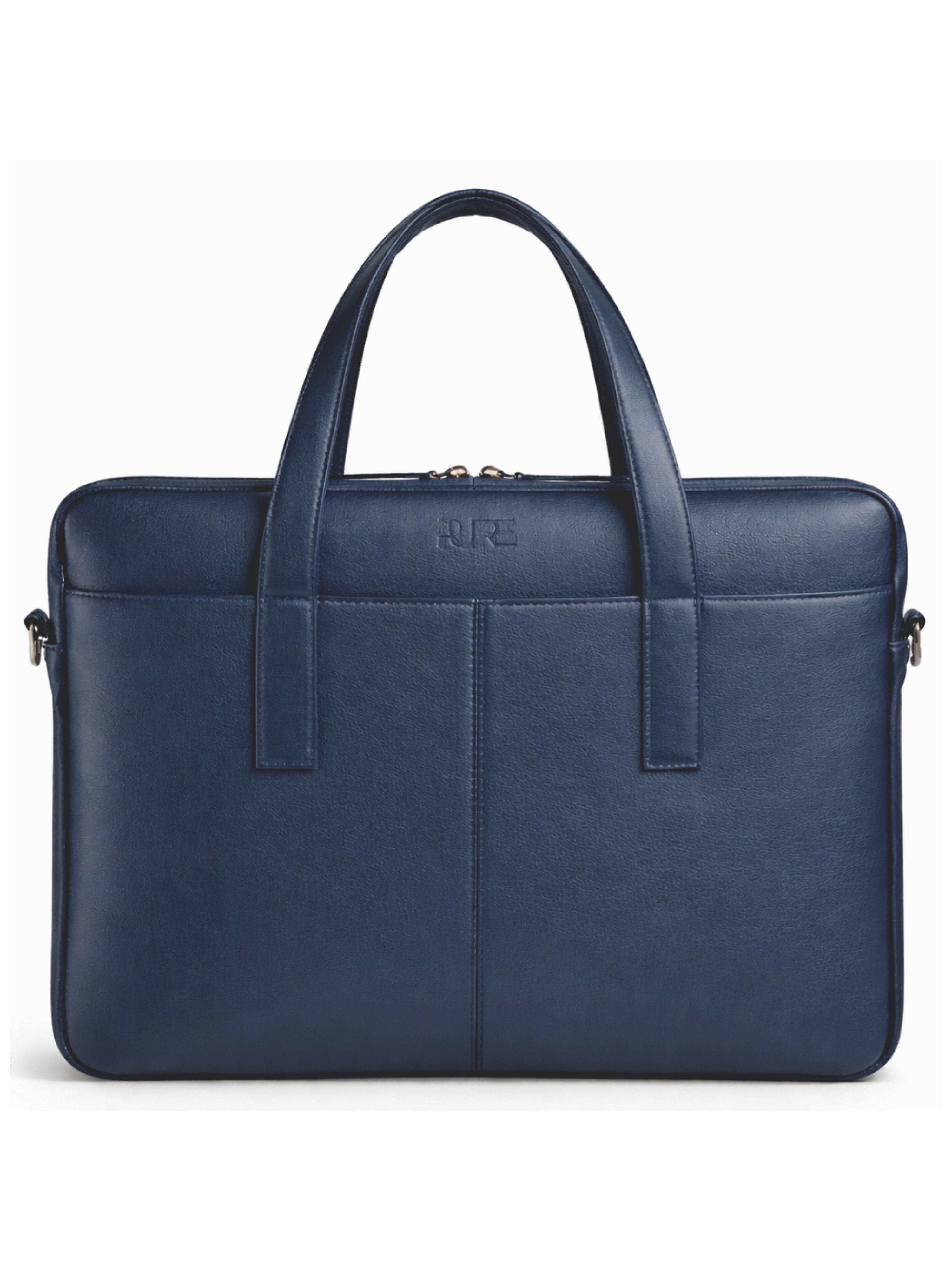 PURE Studios Laptoptasche CAPELLA, Vollnarbenleder, 15,6"-Laptopfach, Frontfächer, abnehmbarer Gurt