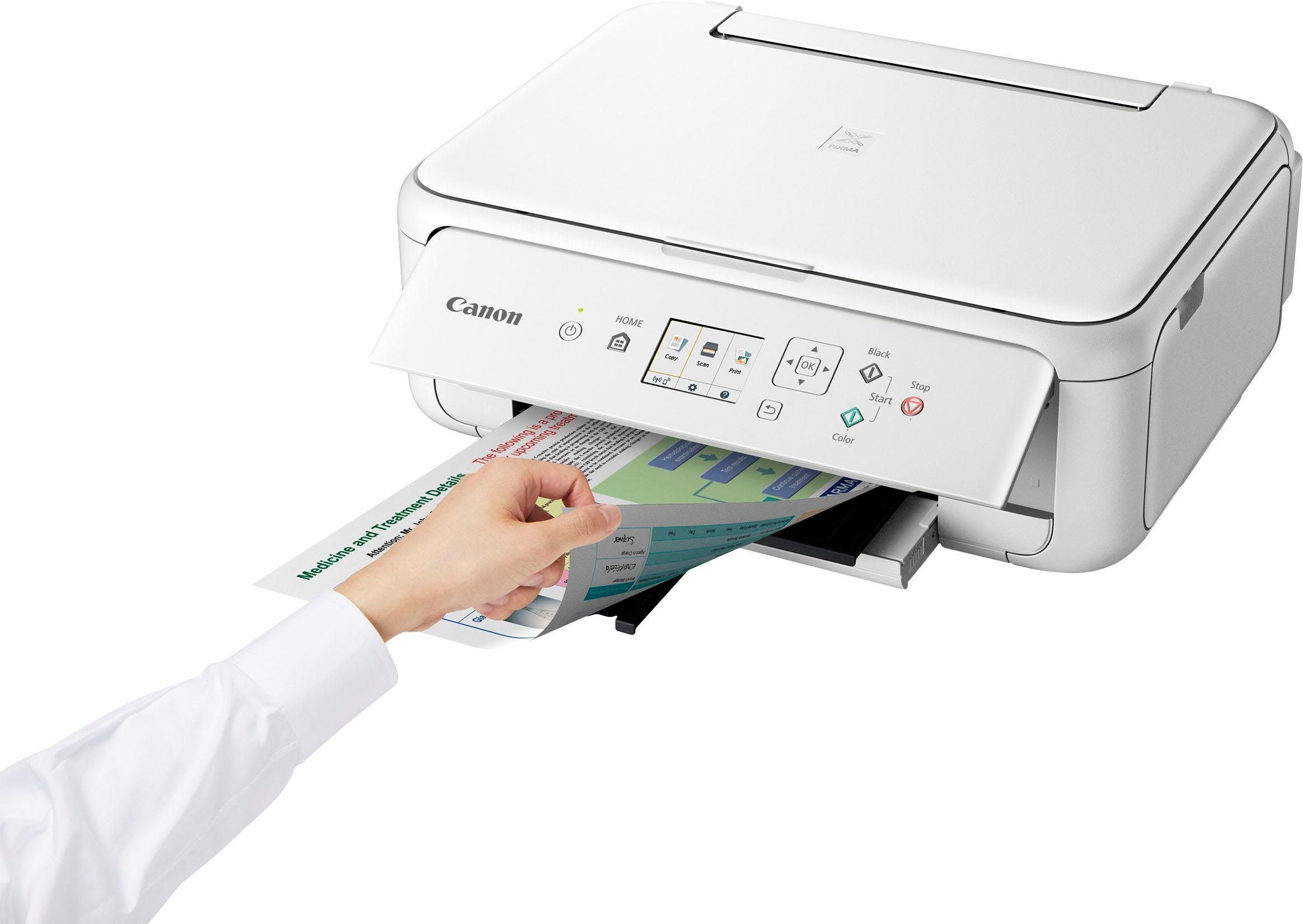 Canon PIXMA TS5150/TS5151 Multifunktionsdrucker, (Bluetooth, WLAN (Wi-Fi), 3in1 Tintenstrahl-Multifunktionsgerät)