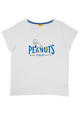 United Labels® Schlafanzug The Peanuts Snoopy Schlafanzug Damen - Pyjama Set Kurzarm Weiß Blau