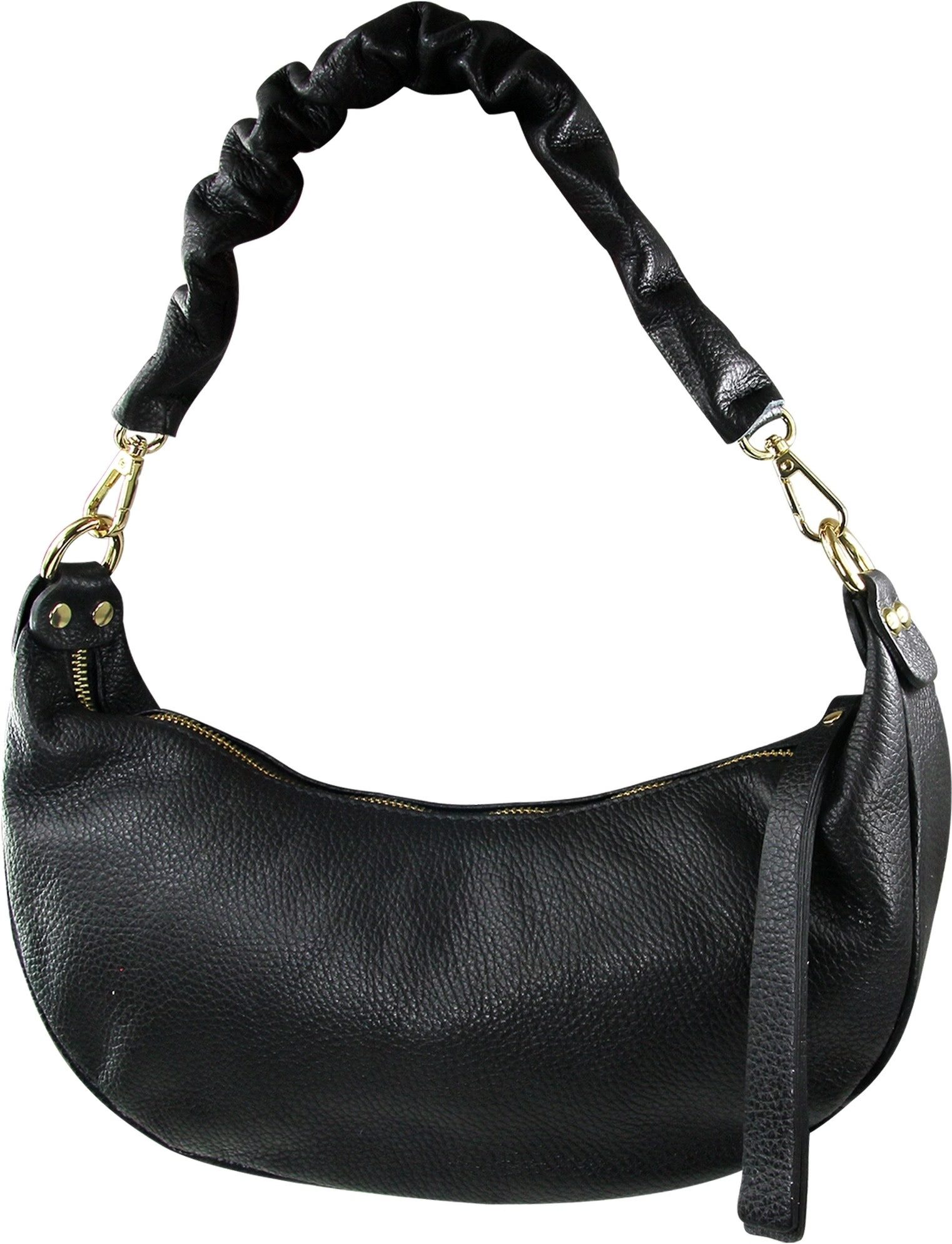 Umhängetasche Toscanto Tasche schwarz Leder Citytasche